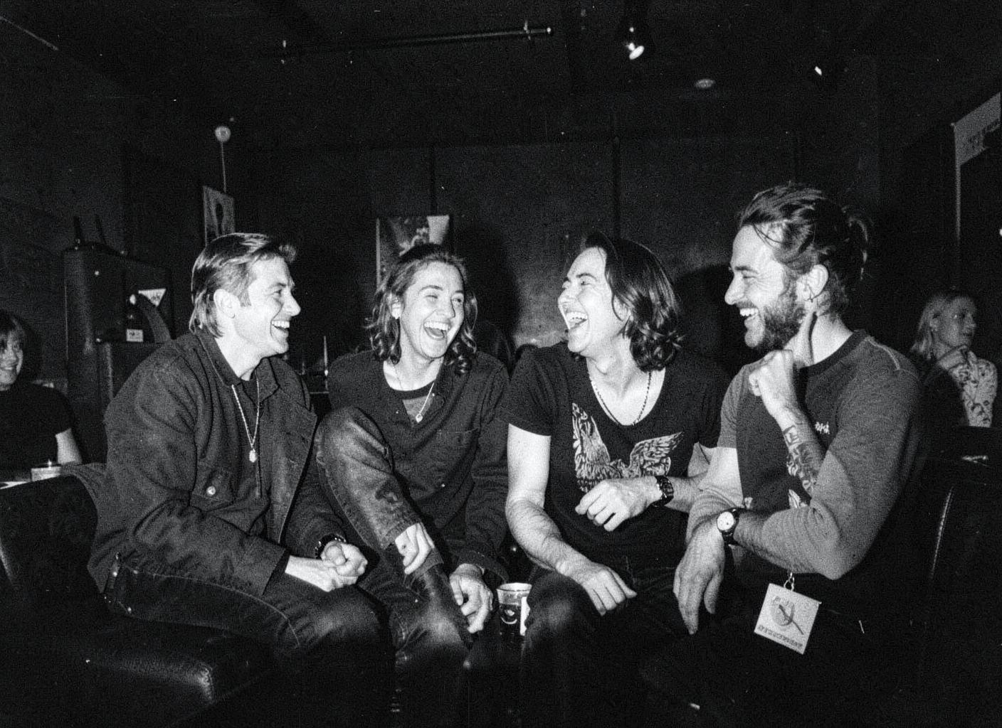 Independent music collective backstage